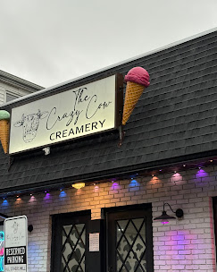 Crazy Cow Creamery sign in daylight