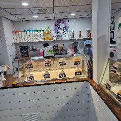 Ice cream counter and flavor case